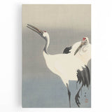 Vintage Animal Art - Cranes in Graceful Stance - Retro Animal Prints