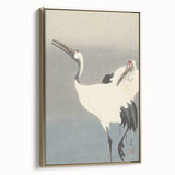 Vintage Animal Art - Cranes in Graceful Stance - Retro Animal Prints