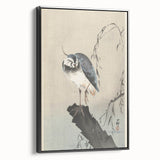 Vintage Animal Art - Perched Bird on Branch - Retro Animal Prints