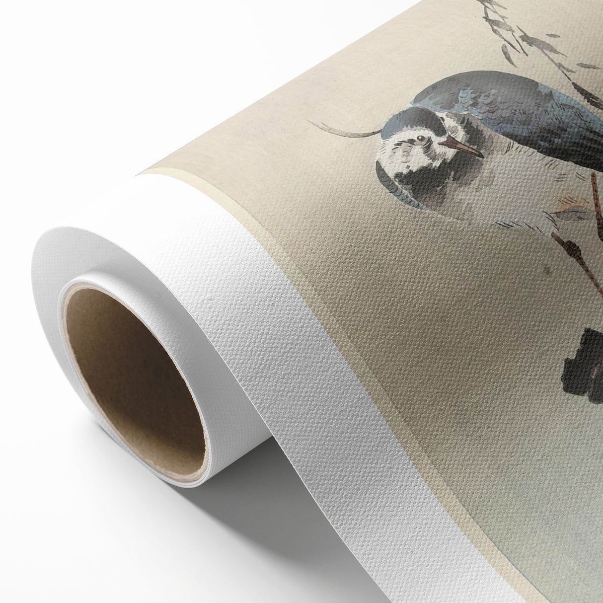 Vintage Animal Art - Perched Bird on Branch - Retro Animal Prints