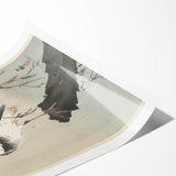 Vintage Animal Art - Perched Bird on Branch - Retro Animal Prints