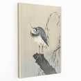 Vintage Animal Art - Perched Bird on Branch - Retro Animal Prints