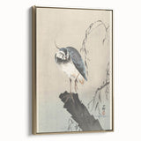 Vintage Animal Art - Perched Bird on Branch - Retro Animal Prints