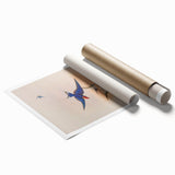 Vintage Animal Art - Swallows in Flight - Retro Animal Prints