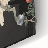 Vintage Animal Art - White Parrot with Pomegranates - Retro Animal Prints