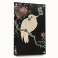 Vintage Animal Art - White Parrot with Pomegranates - Retro Animal Prints