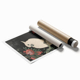 Vintage Animal Art - White Parrot with Pomegranates - Retro Animal Prints