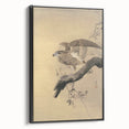 Vintage Animal Art - Hawk on Branch - Retro Animal Prints