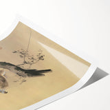 Vintage Animal Art - Hawk on Branch - Retro Animal Prints