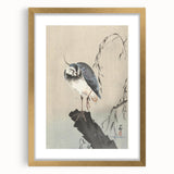 Vintage Animal Art - Perched Bird on Branch - Retro Animal Prints