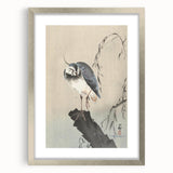 Vintage Animal Art - Perched Bird on Branch - Retro Animal Prints