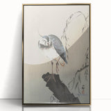 Vintage Animal Art - Perched Bird on Branch - Retro Animal Prints