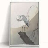 Vintage Animal Art - Perched Bird on Branch - Retro Animal Prints