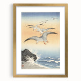 Vintage Animal Art - Seagulls Over the Ocean - Retro Animal Prints
