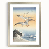 Vintage Animal Art - Seagulls Over the Ocean - Retro Animal Prints