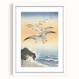 Vintage Animal Art - Seagulls Over the Ocean - Retro Animal Prints