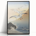 Vintage Animal Art - Seagulls Over the Ocean - Retro Animal Prints