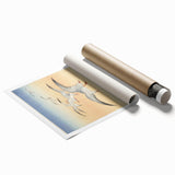 Vintage Animal Art - Seagulls Over the Ocean - Retro Animal Prints