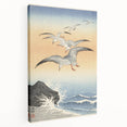 Vintage Animal Art - Seagulls Over the Ocean - Retro Animal Prints