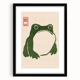 Vintage Frog Illustration - Japanese Animal Wall Art Print