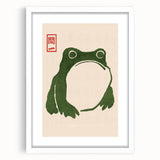 Vintage Frog Illustration - Japanese Animal Wall Art Print