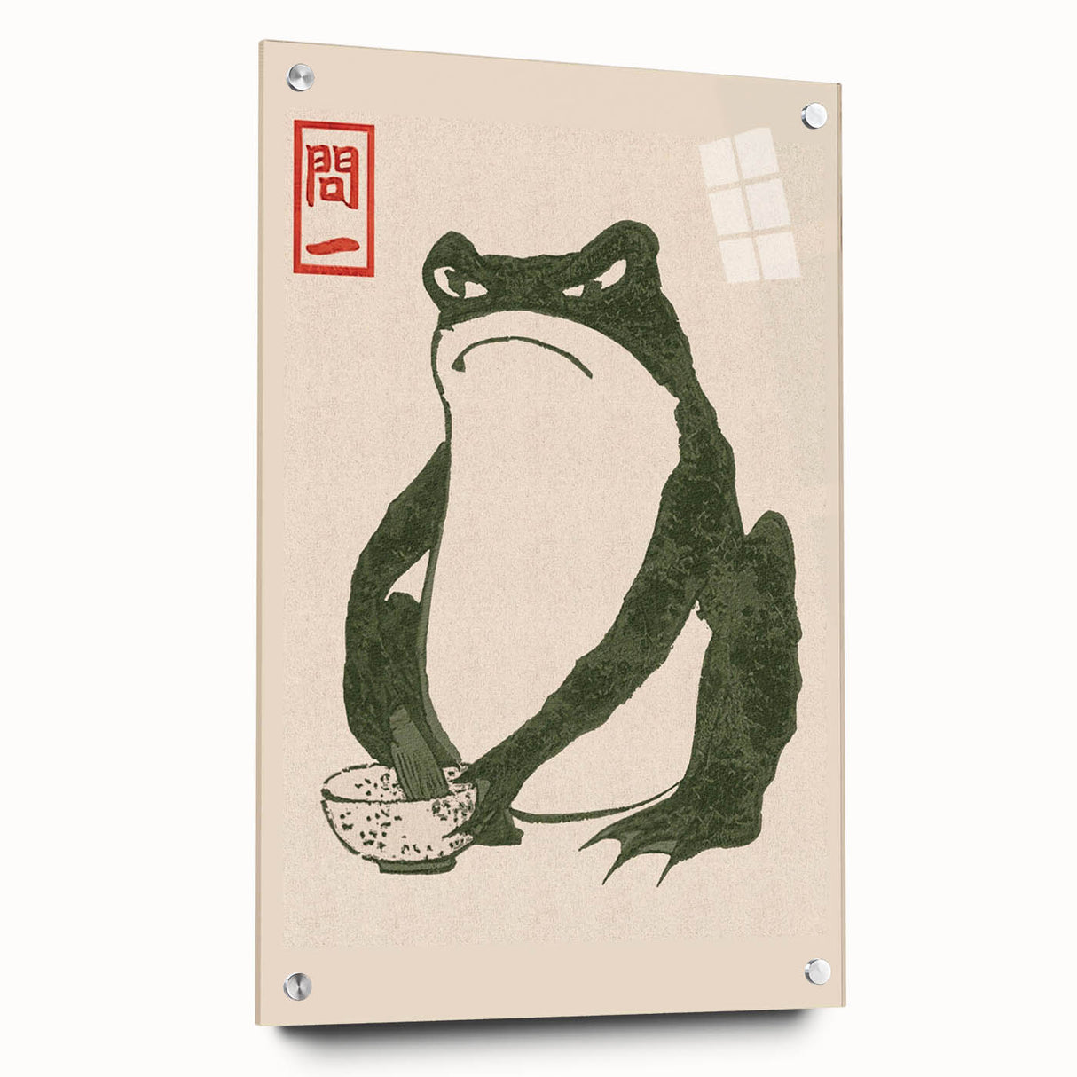 Vintage Frog Tea Art - Japanese Animal Illustration Print