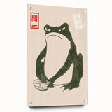 Vintage Frog Tea Art - Japanese Animal Illustration Print