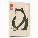 Vintage Frog Tea Art - Japanese Animal Illustration Print