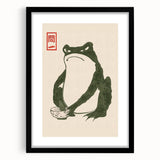 Vintage Frog Tea Art - Japanese Animal Illustration Print