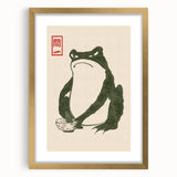 Vintage Frog Tea Art - Japanese Animal Illustration Print
