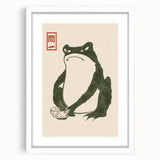 Vintage Frog Tea Art - Japanese Animal Illustration Print