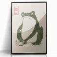 Vintage Frog Tea Art - Japanese Animal Illustration Print