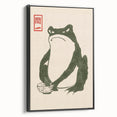 Vintage Frog Tea Art - Japanese Animal Illustration Print