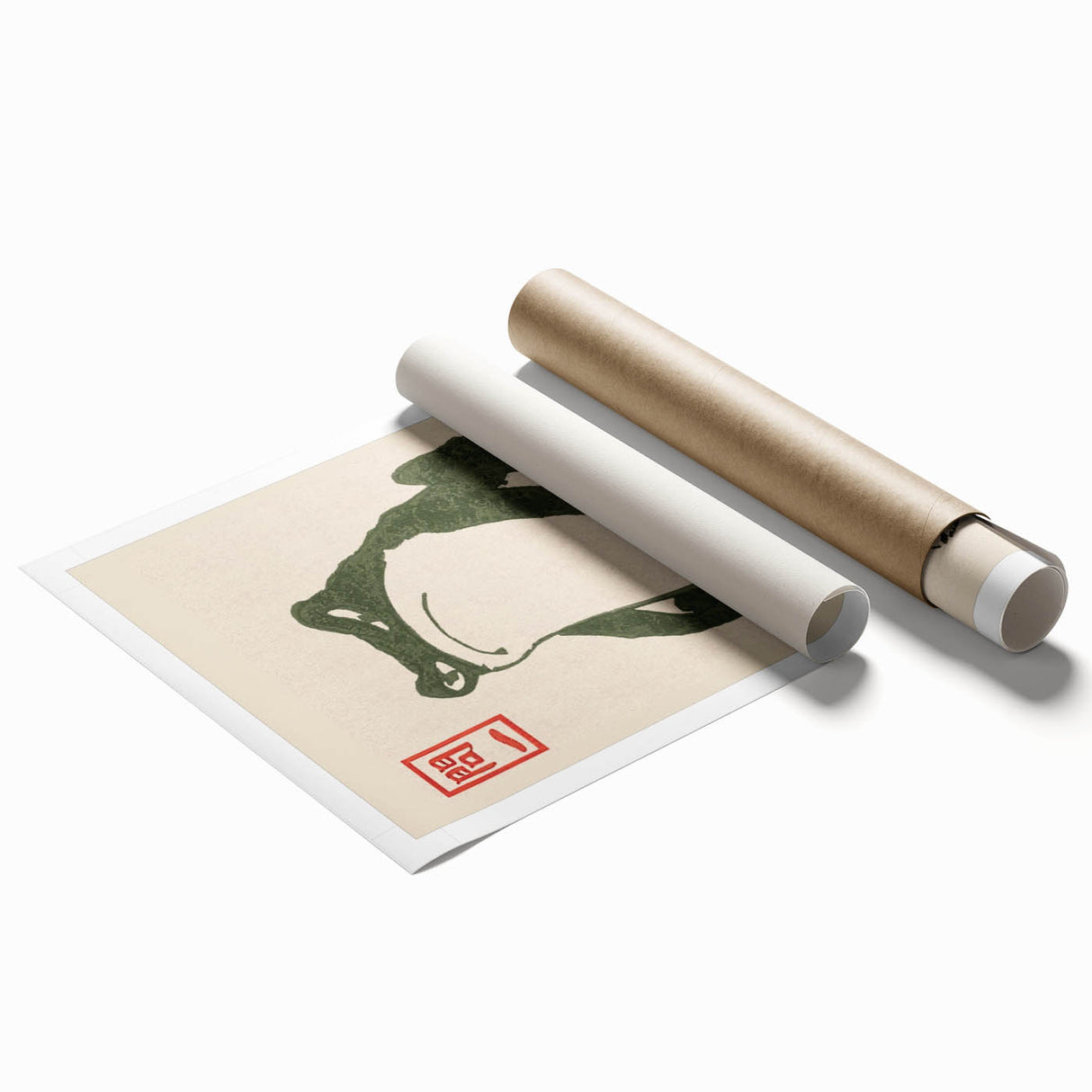 Vintage Frog Tea Art - Japanese Animal Illustration Print