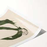 Vintage Frog Tea Art - Japanese Animal Illustration Print