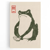 Vintage Frog Tea Art - Japanese Animal Illustration Print