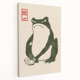 Vintage Frog Tea Art - Japanese Animal Illustration Print