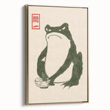Vintage Frog Tea Art - Japanese Animal Illustration Print