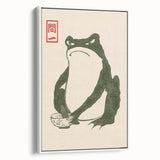 Vintage Frog Tea Art - Japanese Animal Illustration Print