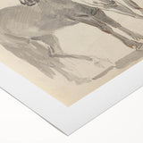 Vintage Horse Duo Illustration - Elegant Animal Wall Art Print