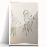Vintage Animal Art – Waved Tern Illustration Wall Print