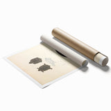 Vintage Animal Art – Spotted Terrapin Turtle Illustration Print