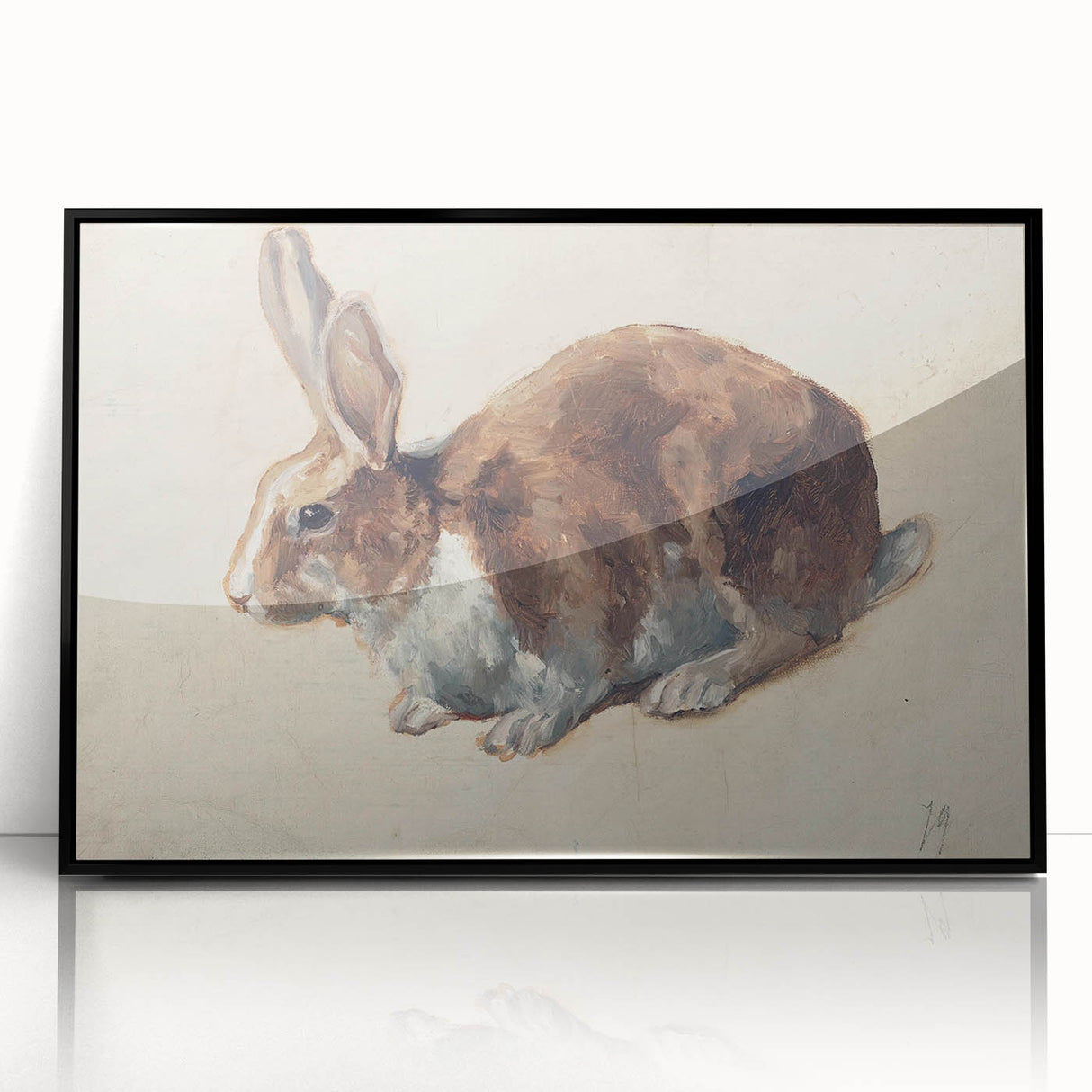 Vintage Animal Art – Realistic Rabbit Illustration Wall Print
