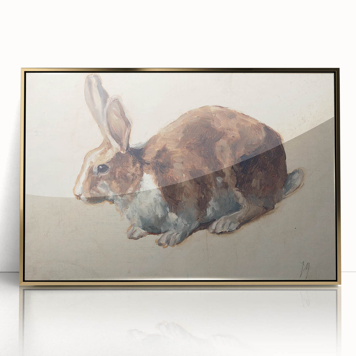 Vintage Animal Art – Realistic Rabbit Illustration Wall Print