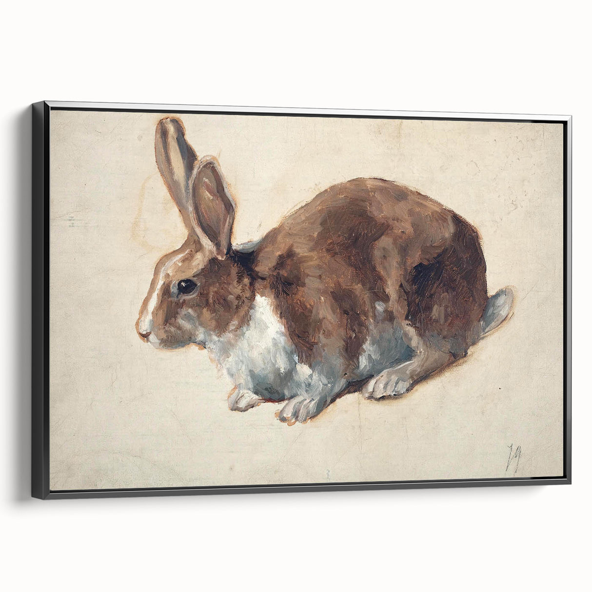 Vintage Animal Art – Realistic Rabbit Illustration Wall Print