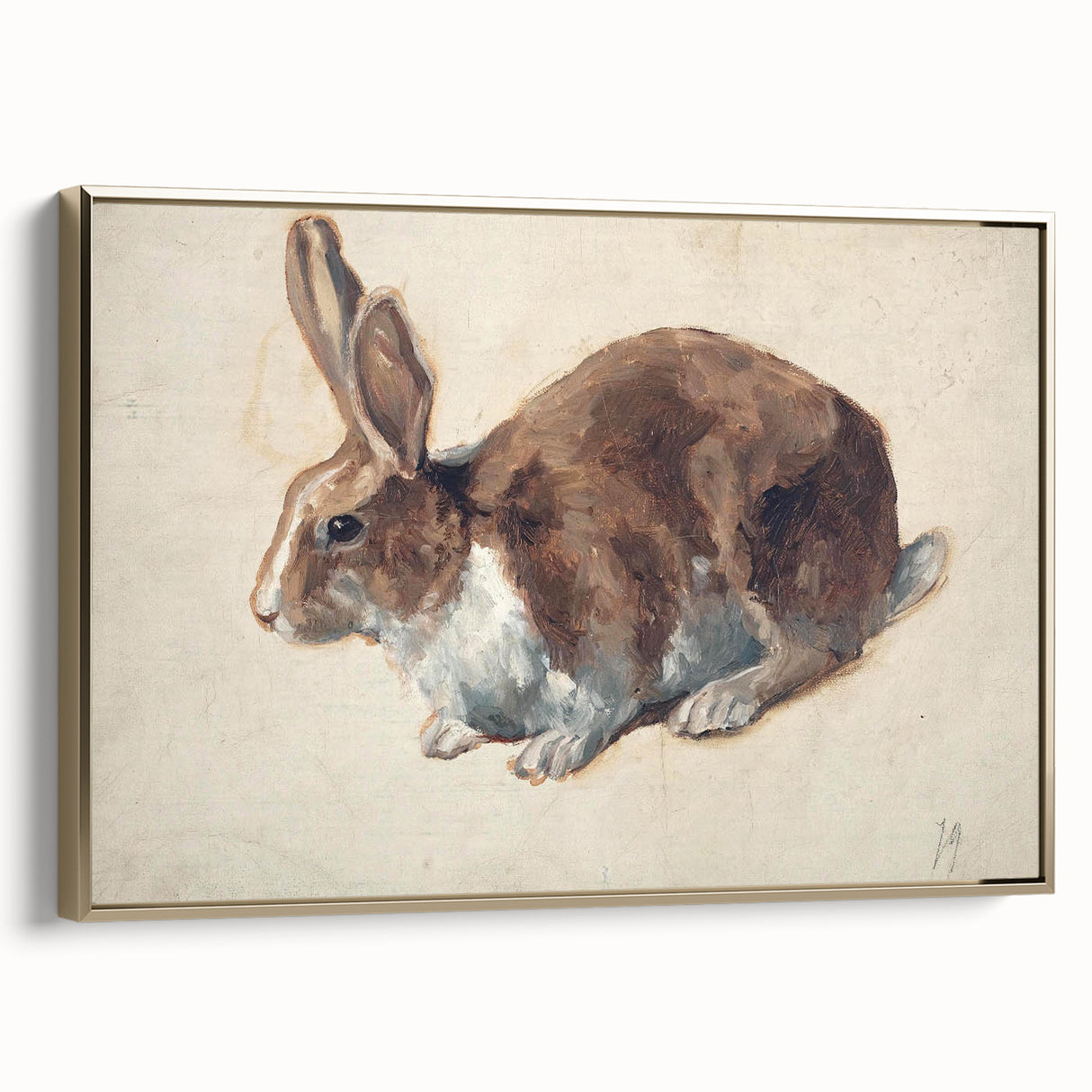 Vintage Animal Art – Realistic Rabbit Illustration Wall Print