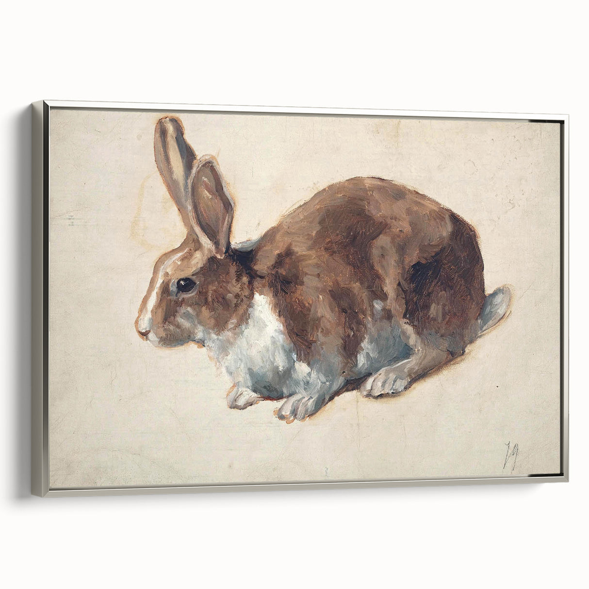 Vintage Animal Art – Realistic Rabbit Illustration Wall Print