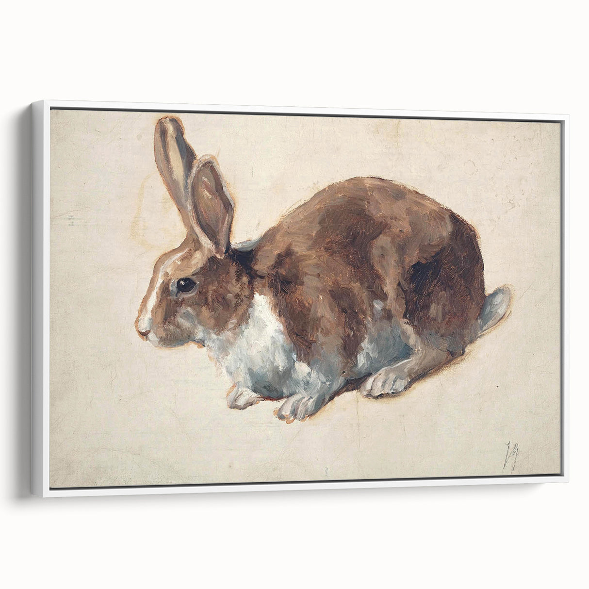Vintage Animal Art – Realistic Rabbit Illustration Wall Print