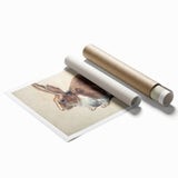 Vintage Animal Art – Realistic Rabbit Illustration Wall Print