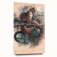 Vintage Animal Art – Clouded Leopard Illustration Wall Print
